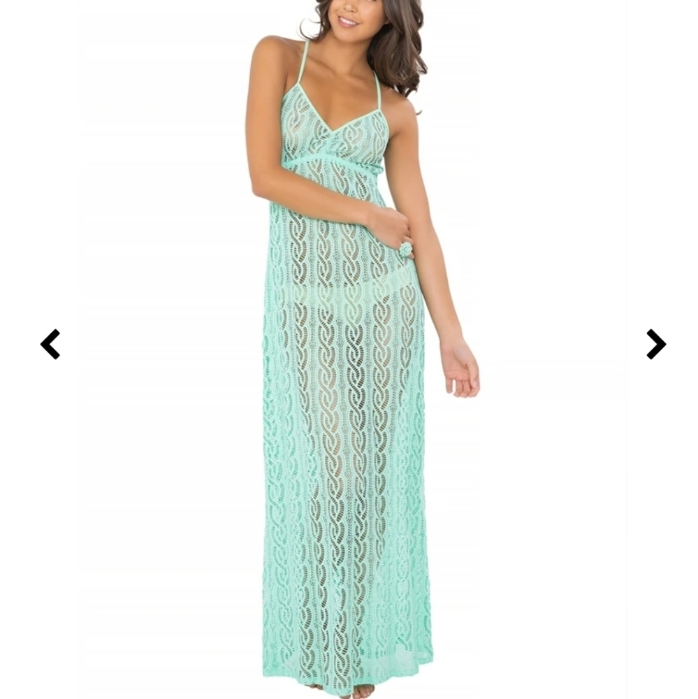 𝅺NWT Luli Fama Tassel back stretch maxi dress - L